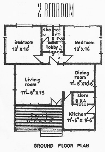 Ground floor plan — 2 Bedroom Detached