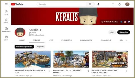 Keralis Youtuber overview